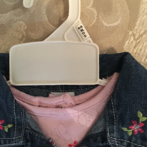 Nannette Girls 3PC Jean Short, Vest, Shirt Embroidered Outfit - 6-9 Months - NWT - Picture 5 of 8